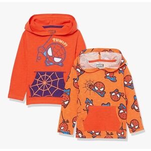 Amazon Essentials Disney Marvel Spiderman Lightweight Hooded LS 3T NWT  2 pc